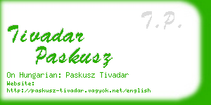 tivadar paskusz business card